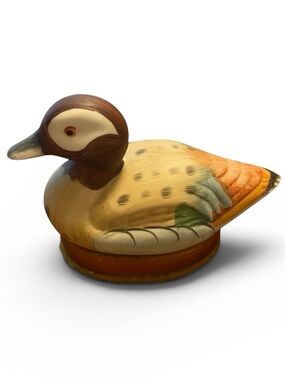 Vintage Ceramic Mallard Duck Lint Brush